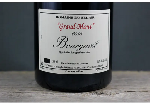 2016 Domaine du Bel Air Grand Mont Bourgueil (Gauthier) 1.5L - $100-$200 Cabernet Franc