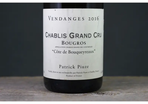 2016 Patrick Piuze Chablis Bougros ’Côte de Bouqueyreaux’ - $100-$200 750ml Chardonnay