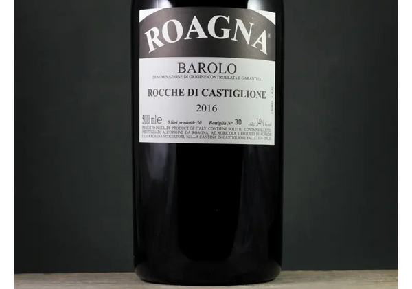 2016 Roagna Barolo Rocche di Castiglione 5L - $400 + 750ml