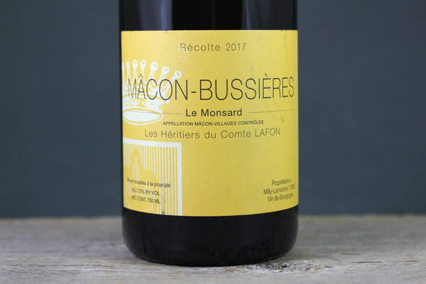 2017 Heritieres du Comte Lafon Mâcon - Bussières Le Monsard - $40 - $60 750ml Burgundy Chardonnay