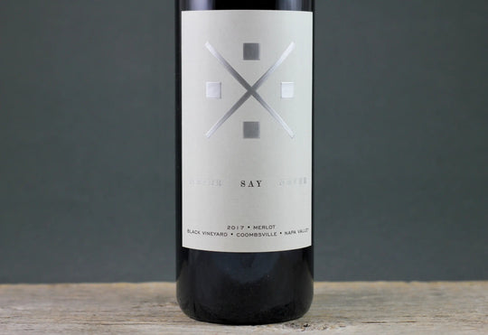 2017 Never Say Never Black Vineyard Coombsville Merlot