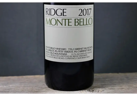 2017 Ridge Vineyards Monte Bello Cabernet Sauvignon 1.5L - $400+ 750ml