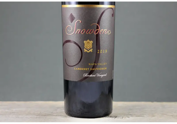 2018 Snowden Brothers Vineyard Cabernet Sauvignon - $60 - $100 750ml California