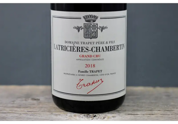 2018 Trapet Latricières Chambertin - $400 + 750ml Burgundy France