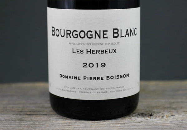 2019 Pierre Boisson ’Les Herbeux’ Bourgogne Blanc - $60-$100 - 2019 - 750ml - Appellation: Bourgogne - Bottle Size: