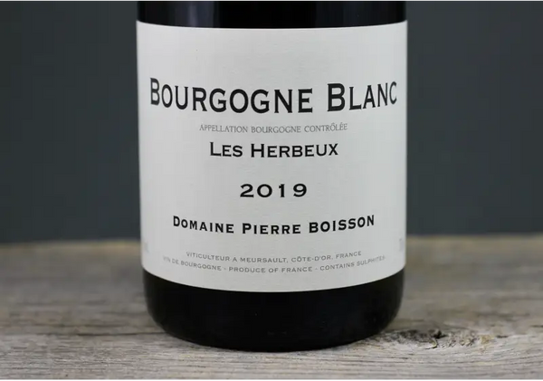 2019 Pierre Boisson ’Les Herbeux’ Bourgogne Blanc - $60-$100 750ml Burgundy