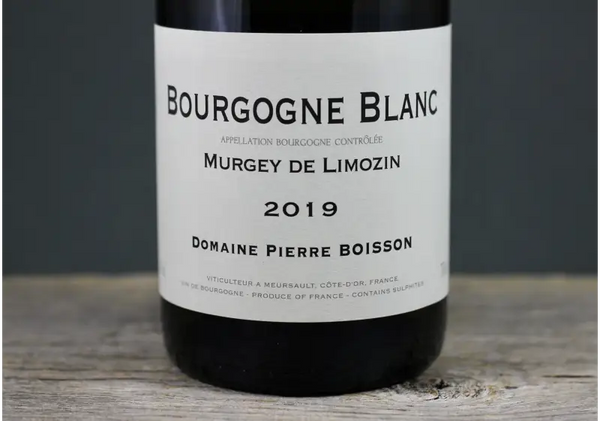 2019 Pierre Boisson Bourgogne Blanc ’Murgey de Limozin’ - $60 - $100 750ml Burgundy
