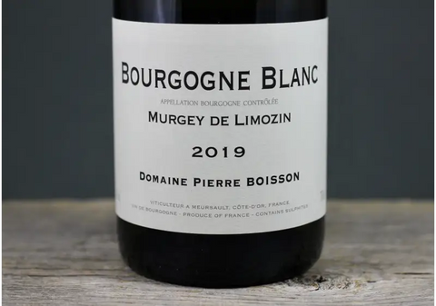 2019 Pierre Boisson Bourgogne Blanc ’Murgey de Limozin’ - $60-$100 750ml Burgundy