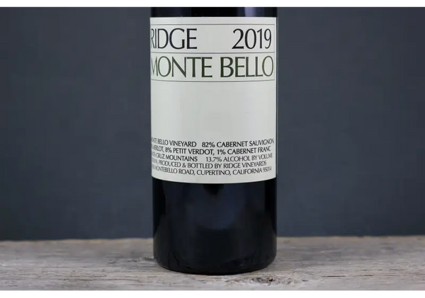 2019 Ridge Vineyards Monte Bello Cabernet Sauvignon - $200 - $400 - 2019 - 750ml - Cabernet Sauvignon - California