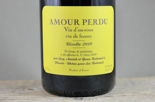 2019 Yann Bertrand Amour Perdu Vin d'ou-roux VDF 1.5L