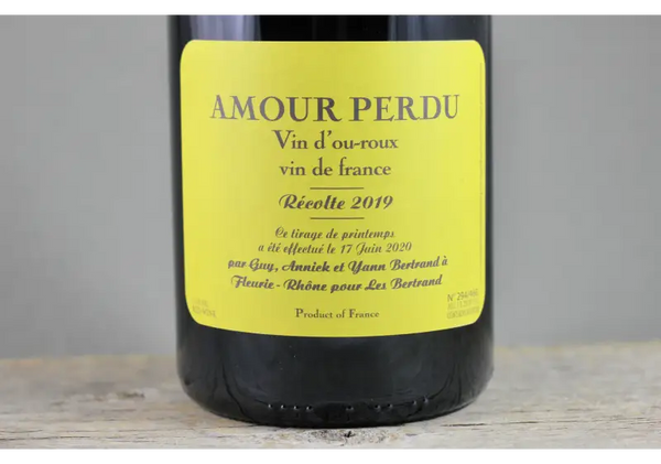 2019 Yann Bertrand Amour Perdu Vin d’ou - roux VDF 1.5L - $100 - $200 Beaujolais France