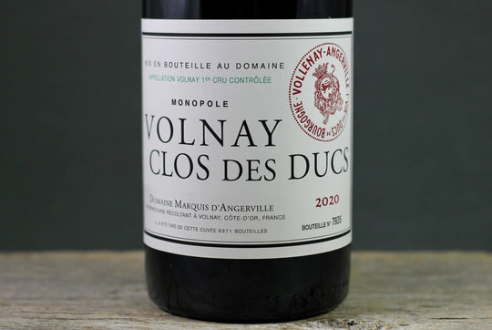 2020 D'Angerville Volnay 1er Cru Clos des Ducs (Monopole)