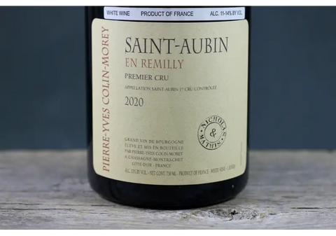 2020 Pierre-Yves Colin-Morey Saint Aubin 1er Cru En Remilly ’Nicolas et Mathis’ - $200-$400 750ml Burgundy Chardonnay