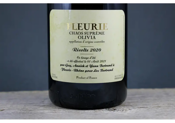2020 Yann Bertrand Fleurie Chaos Suprême Olivia 1.5L - $60 - $100 Beaujolais