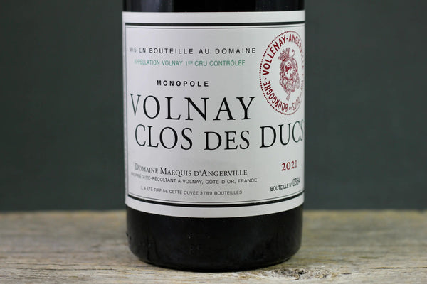 2021 D’Angerville Volnay 1er Cru Clos des Ducs (Monopole) - $200-$400 - 2021 - 750ml - Burgundy - France