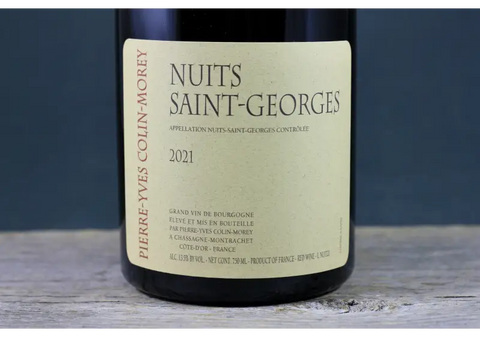 2021 Pierre-Yves Colin-Morey Nuits Saint Georges - $100-$200 750ml Burgundy France