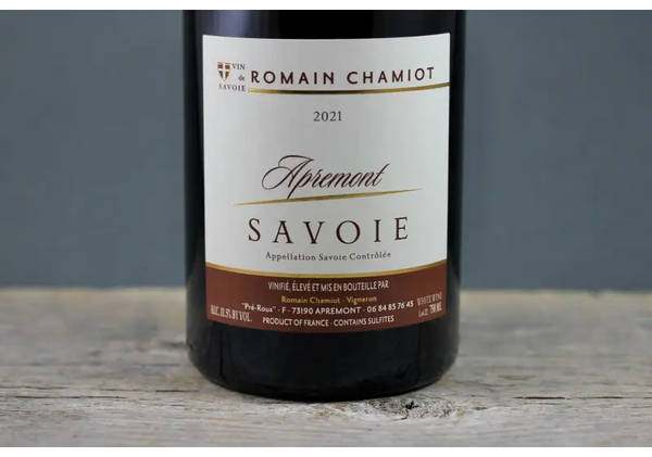2021 Romain Chamiot Savoie Apremont - 2021 - 750ml - Apremont - France - Jacquere