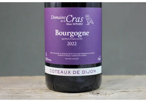 2022 Domaine de la Cras Coteaux Dijon Rouge (Marc Soyard) - $40 - $60 750ml Bourgogne Burgundy