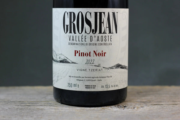 2022 Grosjean Pinot Noir Vigne Tzeriat Valle d’Aosta - $40-$60 - 2022 - 750ml - Italy - Pinot Noir