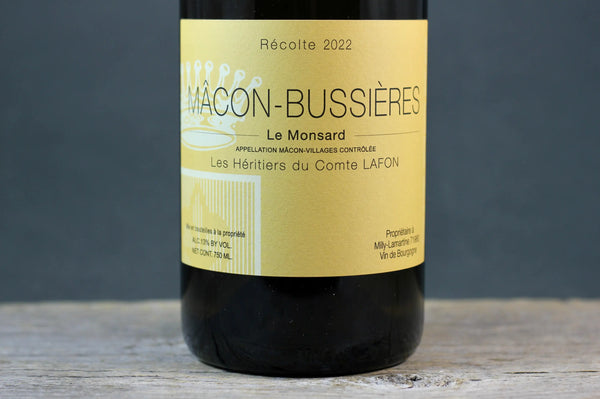 2022 Heritiers du Comte Lafon Mâcon-Bussières Le Monsard - $40-$60 - 2022 - 750ml - Burgundy - Chardonnay