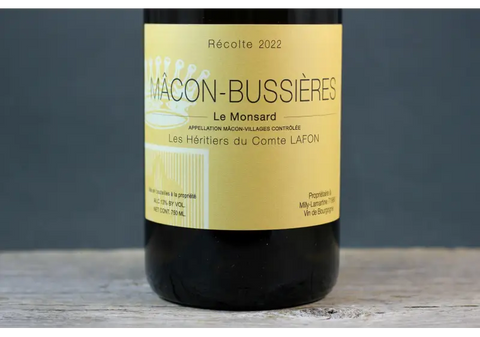 2022 Heritieres du Comte Lafon Mâcon-Bussières Le Monsard - $40-$60 750ml Burgundy Chardonnay
