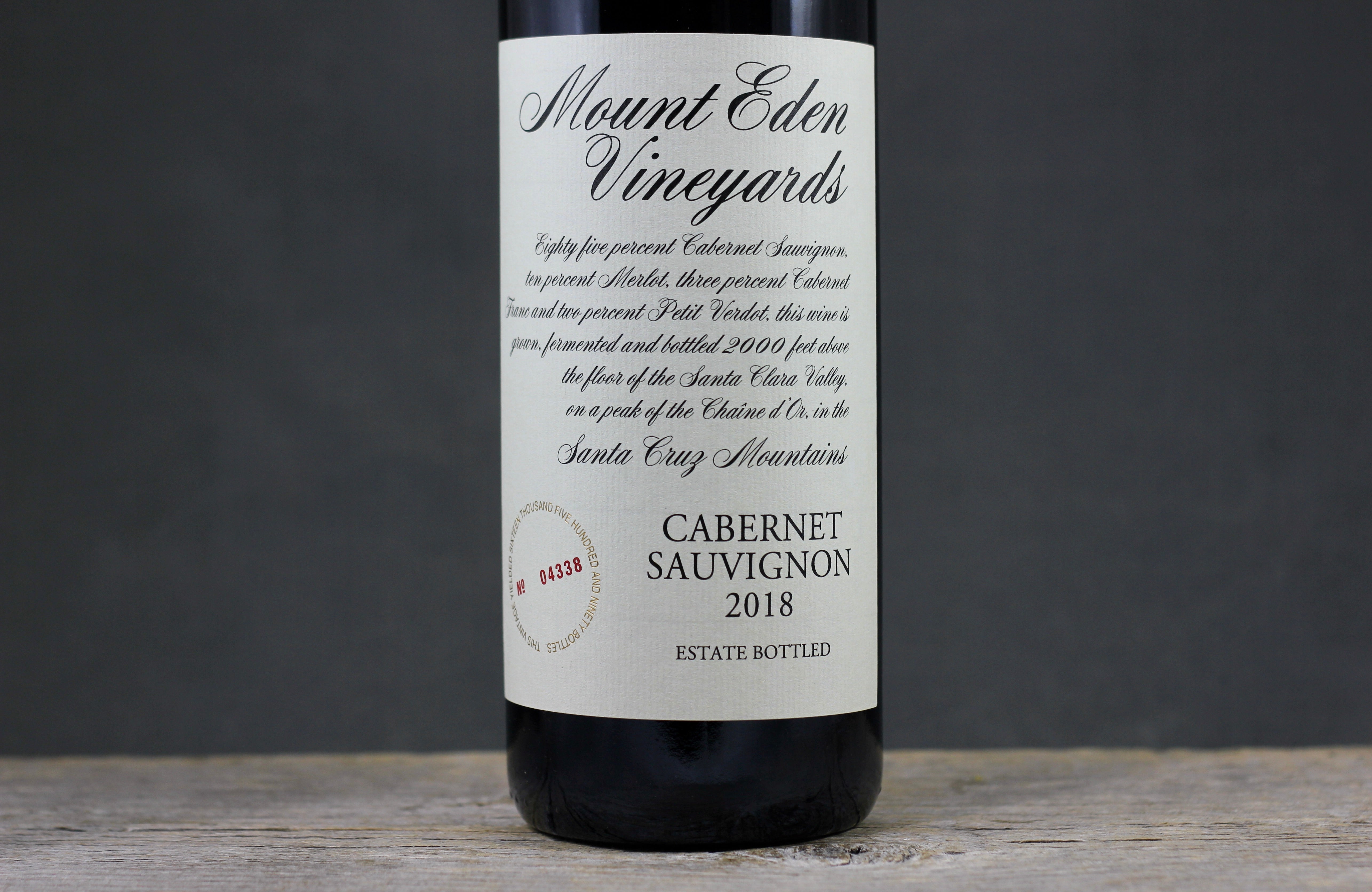 2018 Mount Eden Vineyards Estate Cabernet Sauvignon