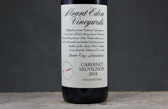 2018 Mount Eden Vineyards Cabernet Sauvignon