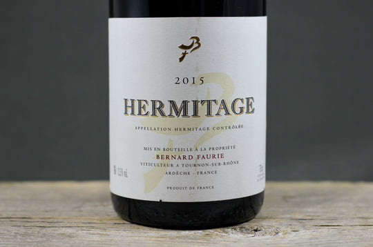 2015 Bernard Faurie Hermitage Gréffieux/Bessards (Cream capsule)