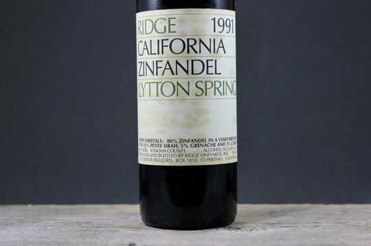 1991 Ridge Vineyards Lytton Springs
