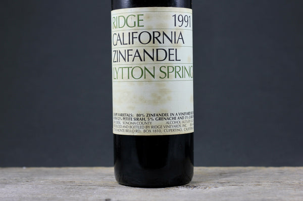 1991 Ridge Vineyards Lytton Springs