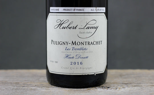 2016 Hubert Lamy Puligny Montrachet Tremblots Haute Densité
