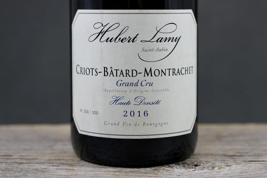 2016 Hubert Lamy Criots Bâtard Montrachet Haute Densité