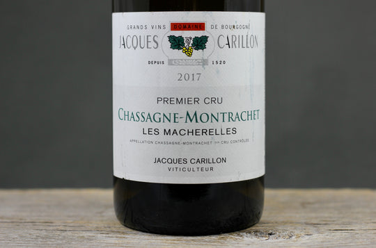 2017 Jacques Carillon Chassagne Montrachet 1er Cru Les Macherelles