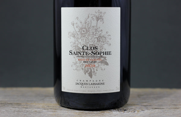 2020 Jacques Lassaigne Clos Sainte-Sophie Rosé de Saignée Brut Nature Champagne