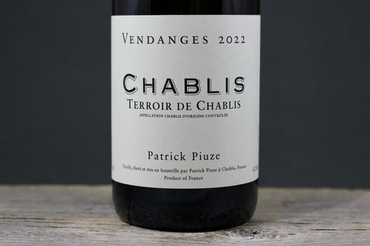 2022 Patrick Piuze Chablis Terroir de Chablis