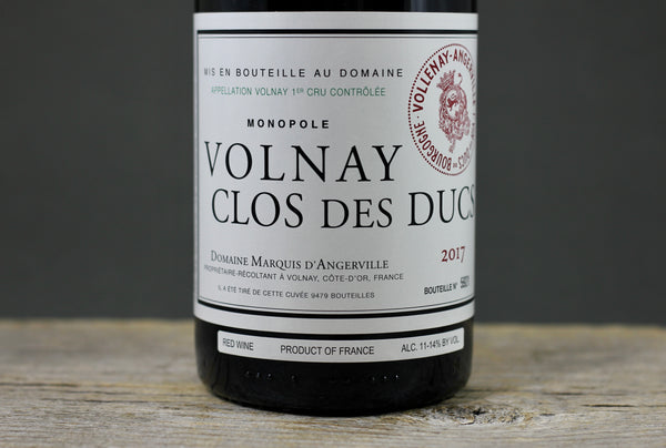 2017 D'Angerville Volnay 1er Cru Clos des Ducs (Monopole)