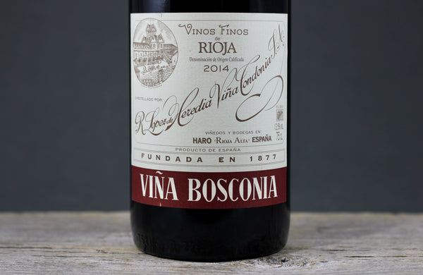 2014 Lopez de Heredia Viña Bosconia Rioja Reserva