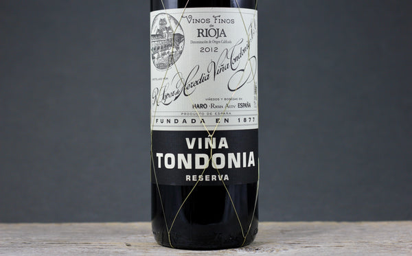 2012 Lopez de Heredia Viña Tondonia Rioja Reserva
