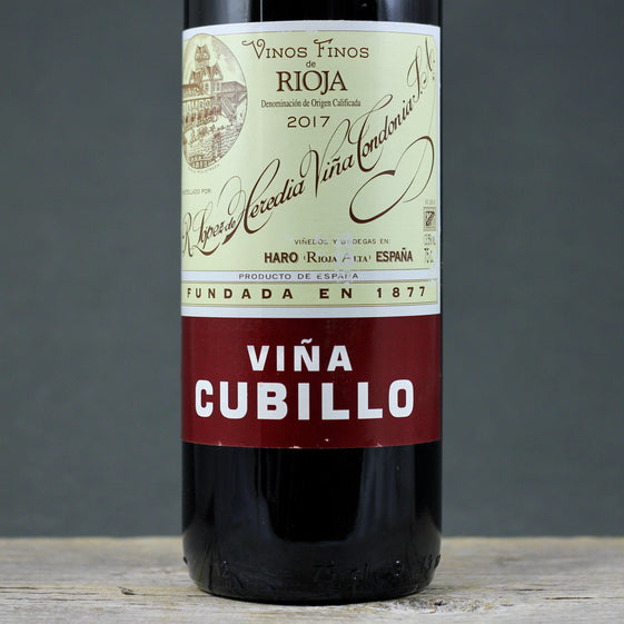 2017 Lopez de Heredia Viña Cubillo Rioja Crianza