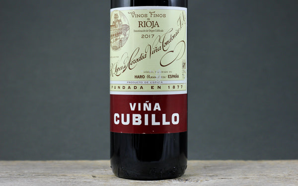2017 Lopez de Heredia Viña Cubillo Rioja Crianza