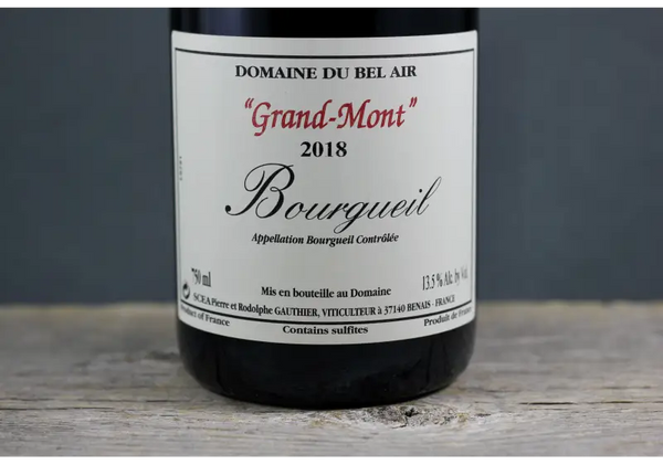 2018 Domaine du Bel Air Grand Mont Bourgueil (Gauthier) - $40 - $60 750ml Cabernet Franc
