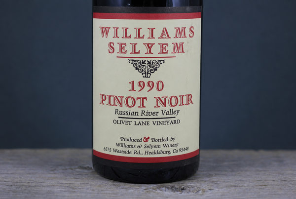 1990 Williams Selyem Olivet Lane Vineyard Pinot Noir (Pre Arrival)